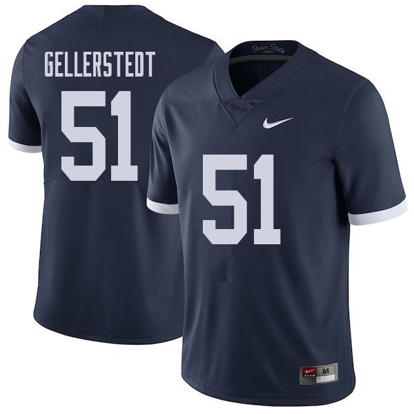 Men #51 Alex Gellerstedt Penn State Nittany Lions College Throwback Football Jerseys Sale-Navy - Click Image to Close